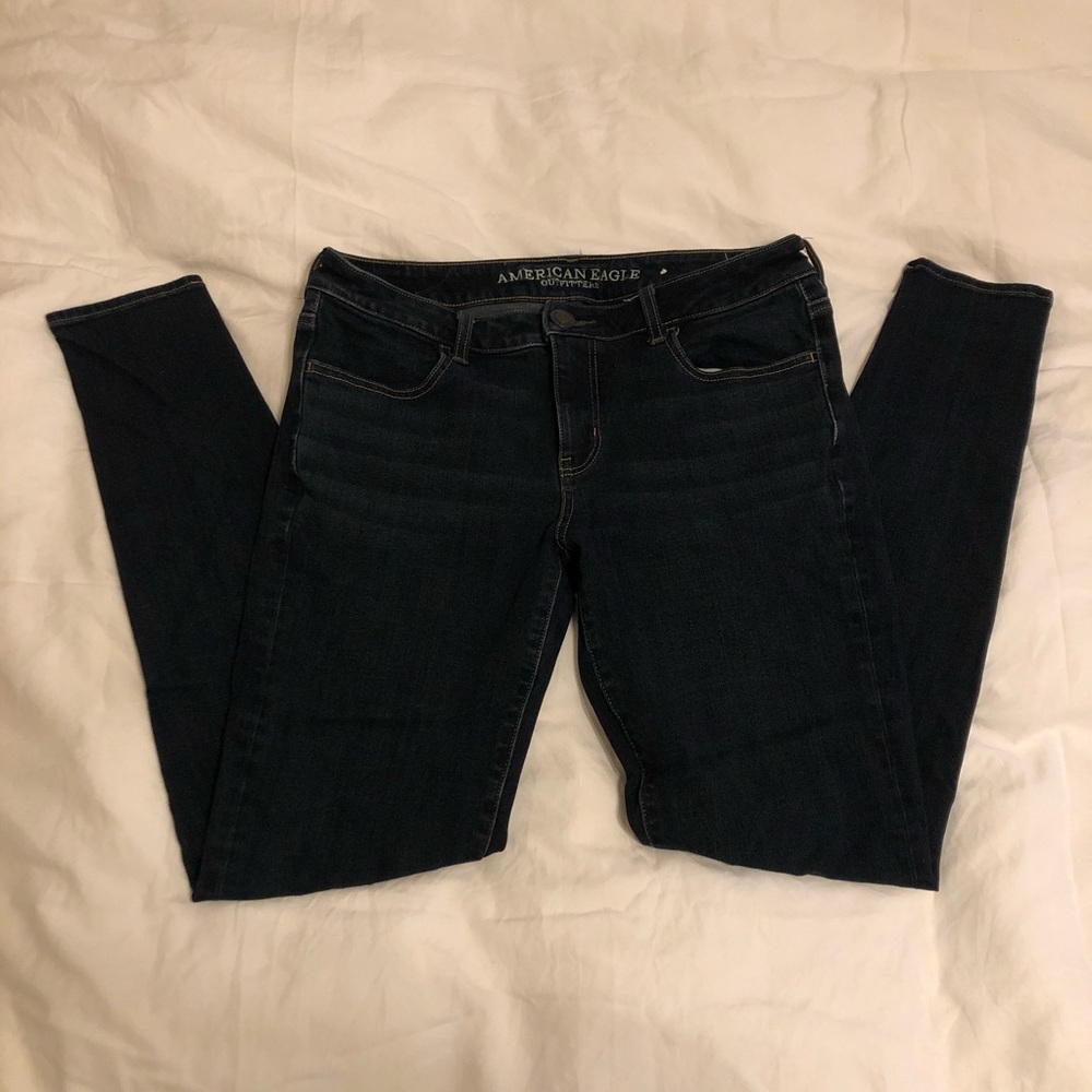 American Eagle Dark Wash Jeggings | sz 8 Long